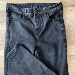 American Eagle Next Level Stretch Skinny High Waist Stretch Black Jeggings